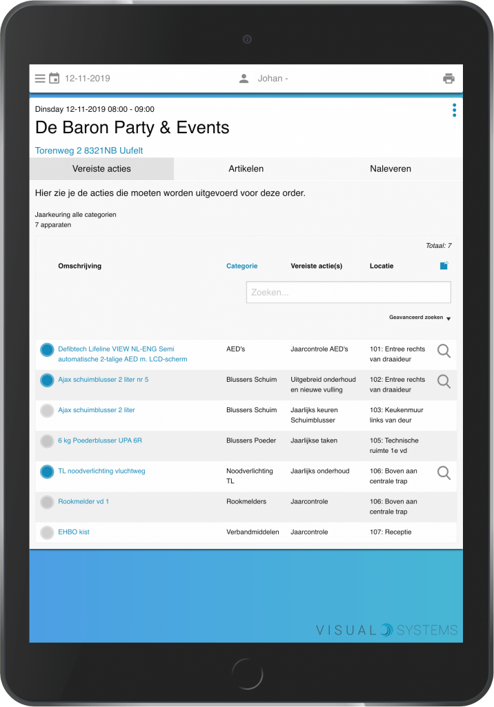 onderhoud software op ipad